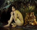 Tiger after the Rain Chinese Girl Nude
